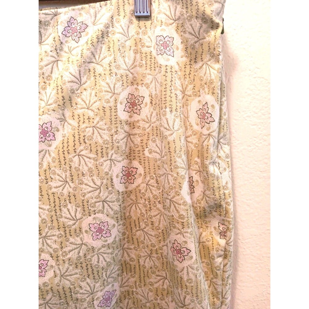 Vtg Sigrid Olsen Deco 20 Floral Pants Size 12 Side Zip Cotton Blend Straight Leg - Picture 5 of 14